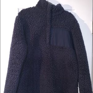 navy blue sherpa